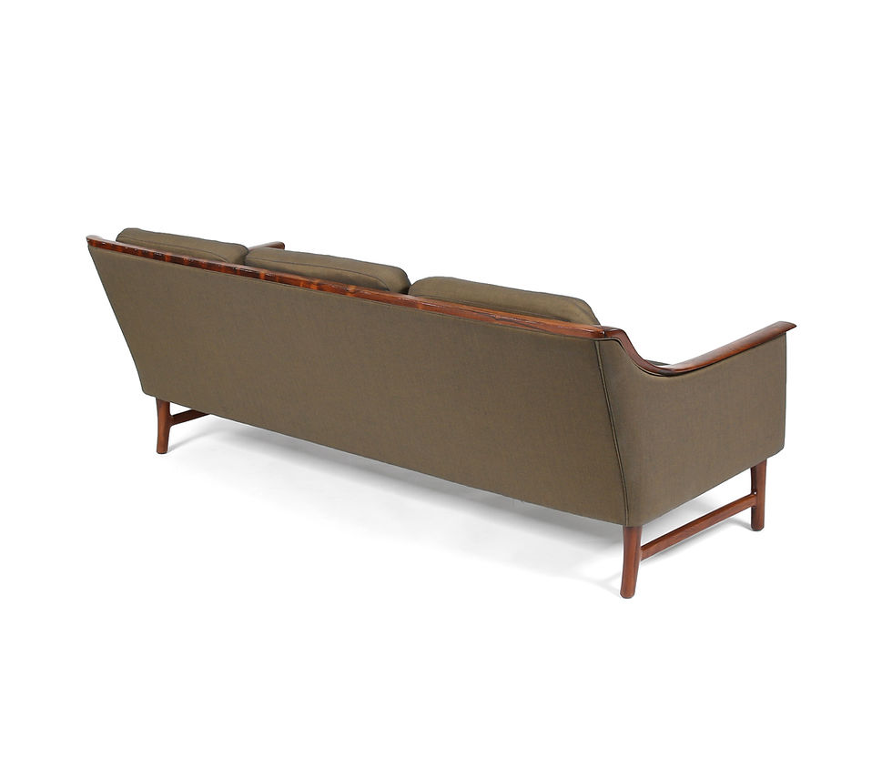 Thumbnail: Vintage Scandinavian Modern Rosewood Sofa in Original Upholstery. Free Shipping