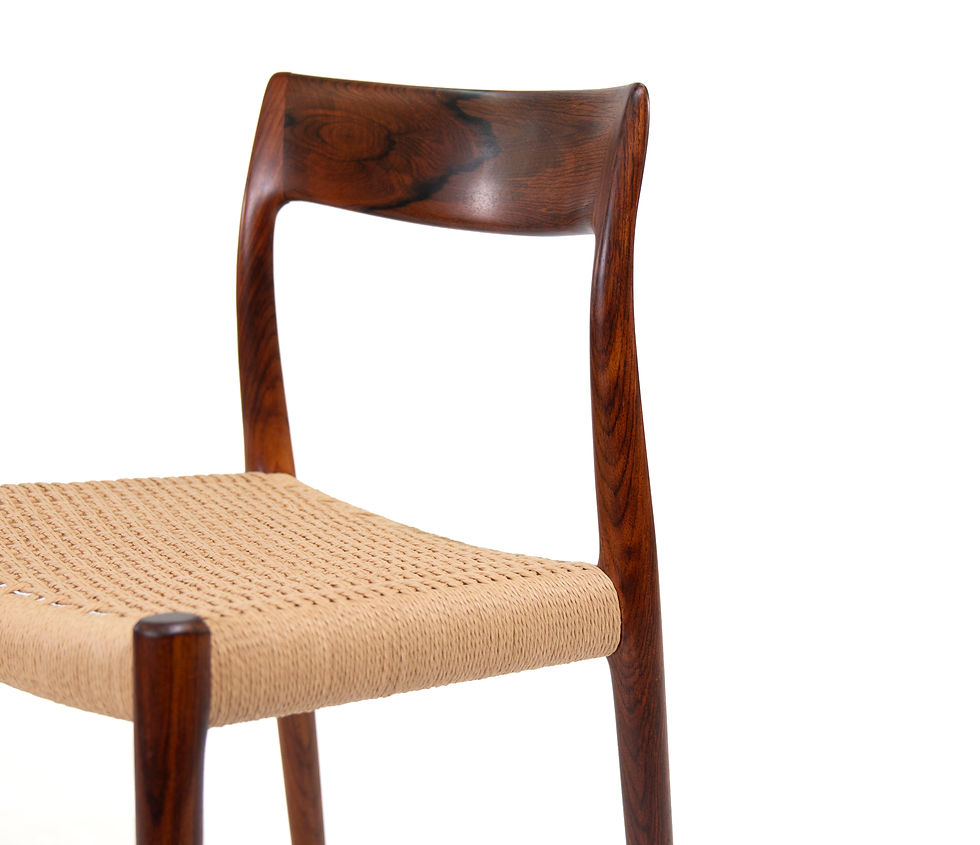 Thumbnail: Niels Moller Model 77 Rosewood Dining Chairs. SOLD