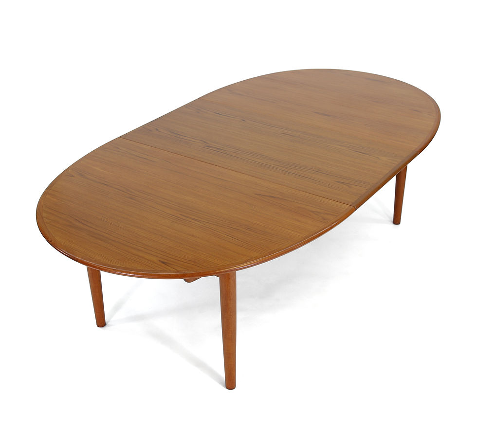 Thumbnail: Hans Wegner Teak Dining Table 3 Leaves