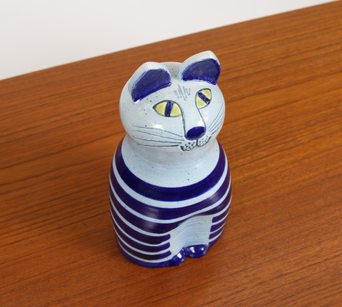 Rare Large Lisa Larson Tripp Trapp Trull Cat Gustavsberg. Free
