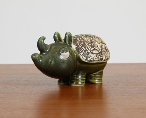 Rare Jura Rhino by Lisa Larson for Gustavsberg Sweden. 1970s. Free