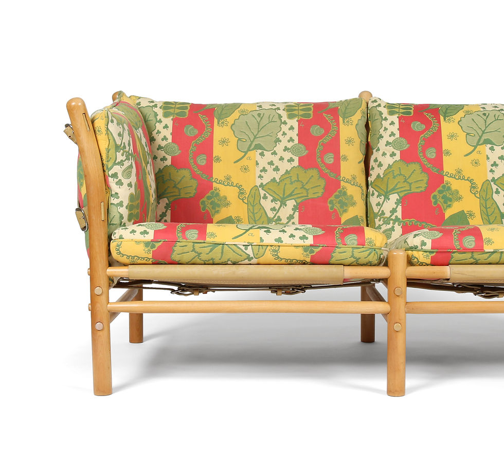 Thumbnail: Swedish Modern Norell Safari Leather Sofa