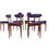 Thumbnail: Danish Modern Rosewood Dining Chairs Purple