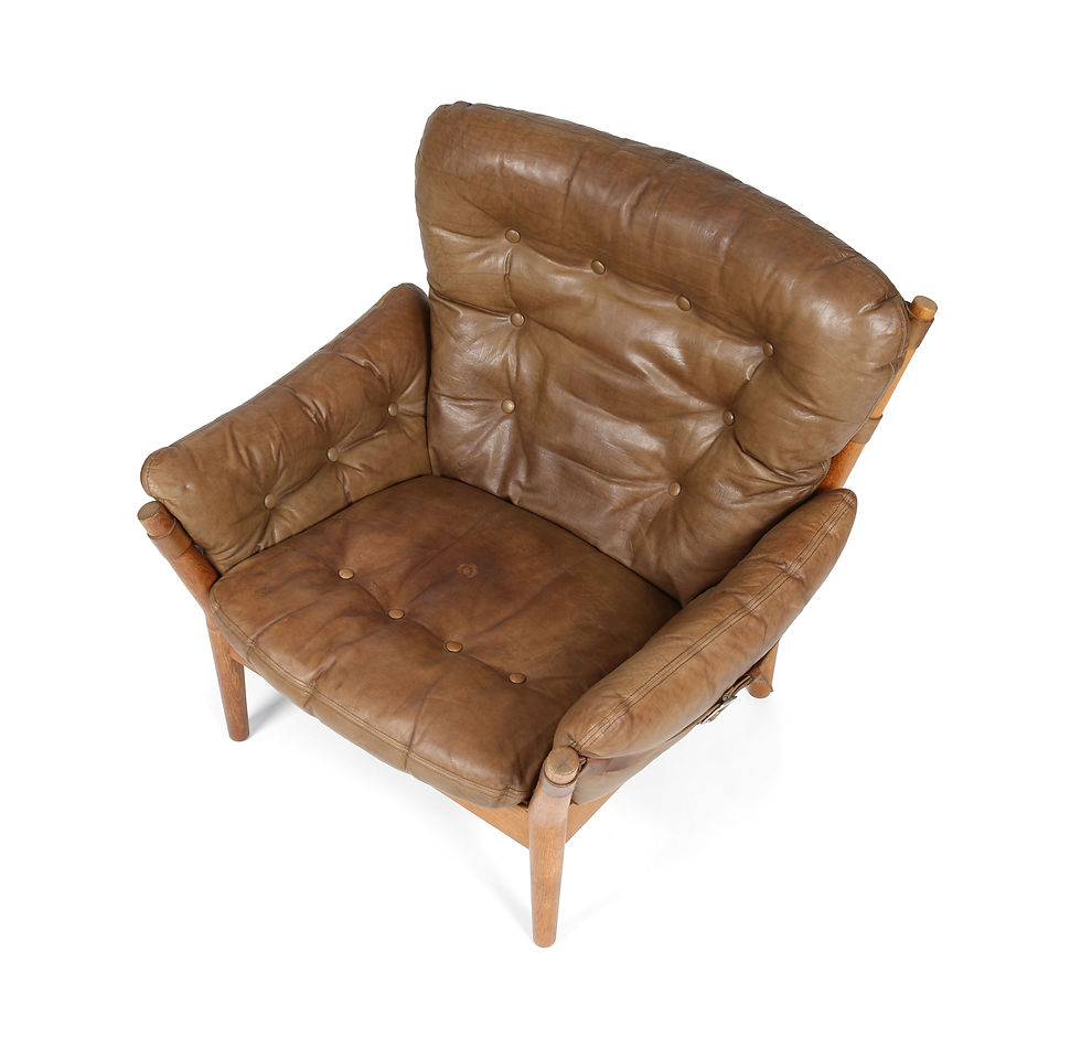 Thumbnail: Magnus Olesen Danish Leather Lounge Chair. SOLD