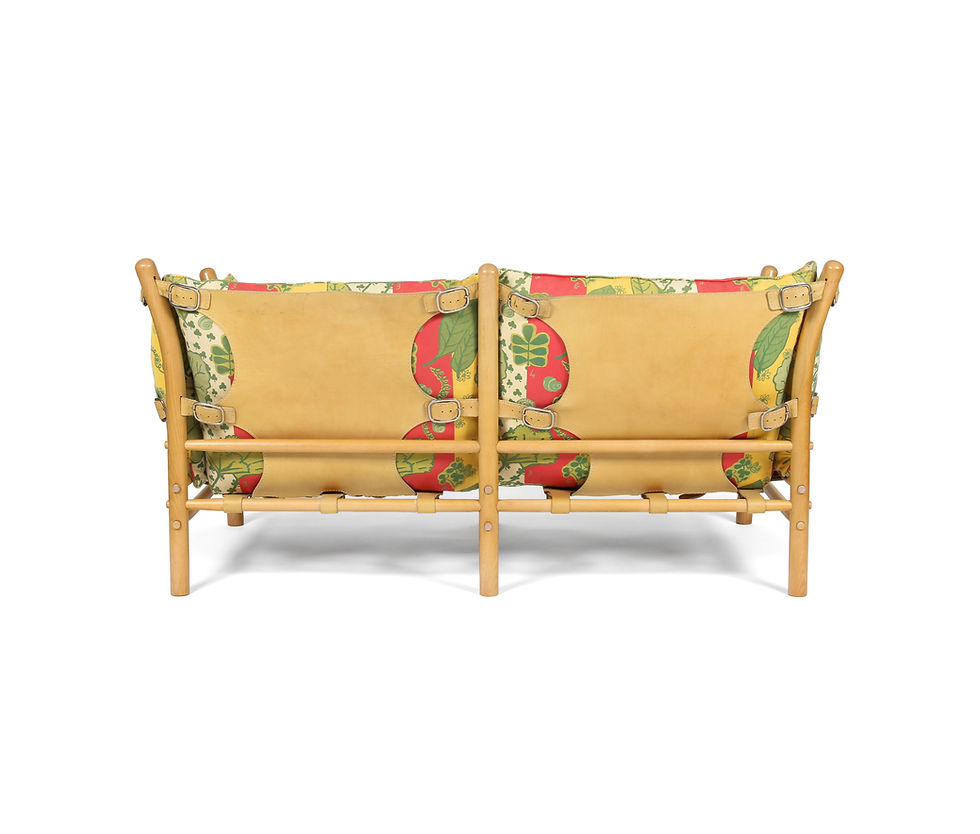 Thumbnail: Arne Norell Ilona Settee Tan Leather Slings