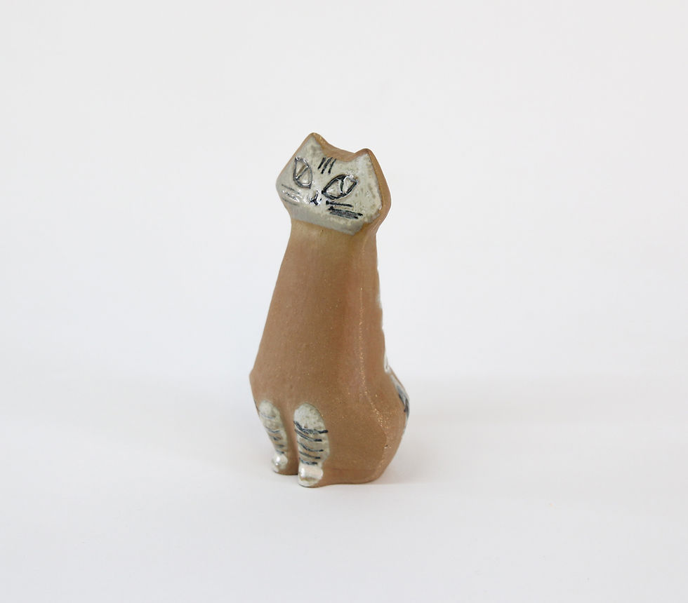 Thumbnail: Vintage Lisa Larson for Gustavsberg Little Zoo Katt Cat Ceramic Sculpture