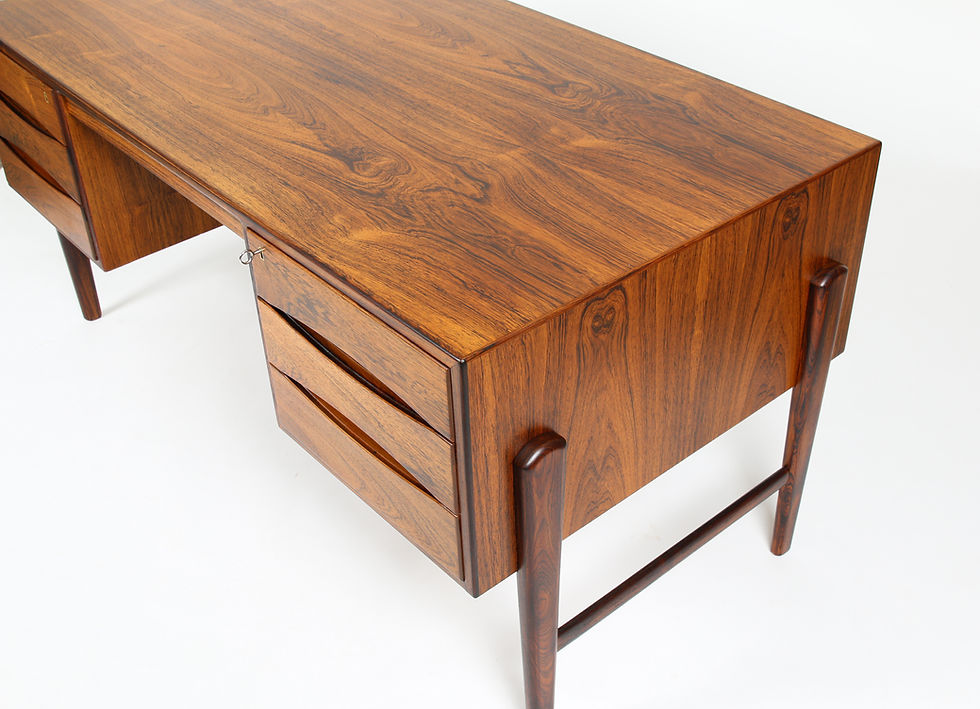 Thumbnail: 1960s Danish Rosewood Executive Desk by Christian Moller. SOLD
