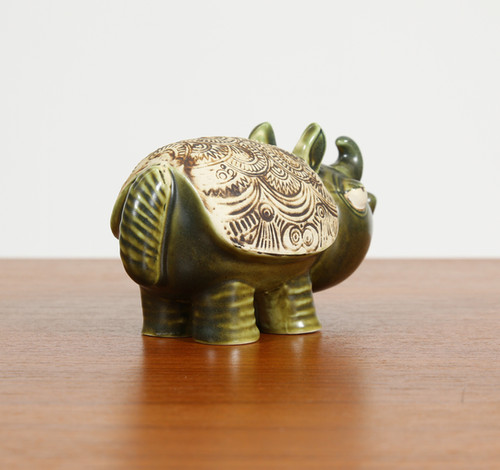 Rare Jura Rhino by Lisa Larson for Gustavsberg Sweden. 1970s. Free