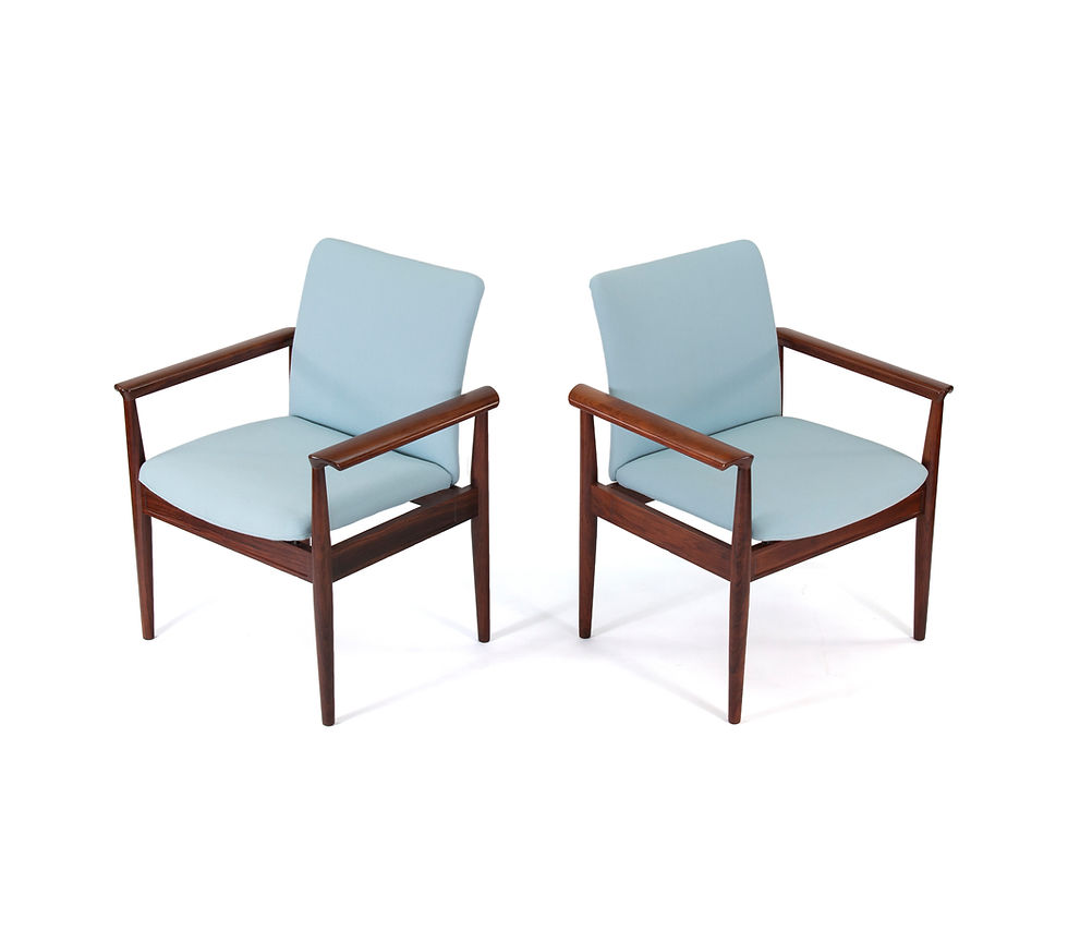 Thumbnail: Finn Juhl Rosewood Diplomat Chairs