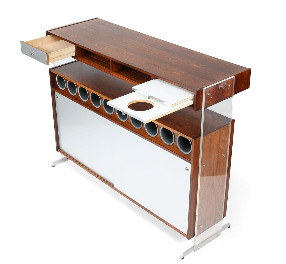 Thumbnail: Poul Norreklit for Georg Pedersen Rosewood and Lucite Bar. SOLD