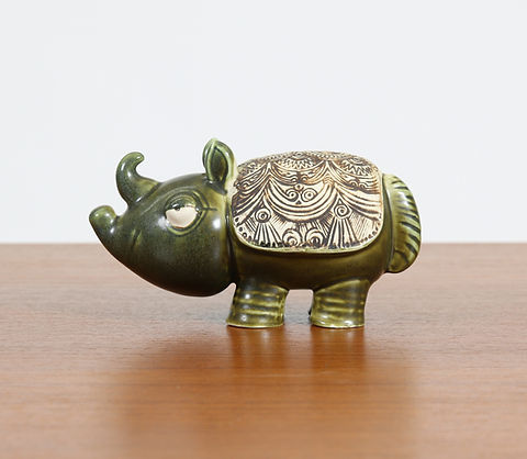Rare Jura Rhino by Lisa Larson for Gustavsberg Sweden. 1970s. Free