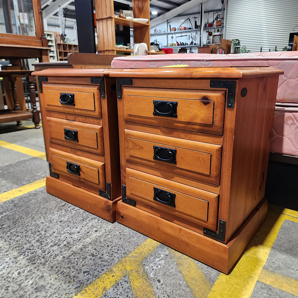 Thumbnail: CHUNKY BEDSIDE DRAWERS - PAIR