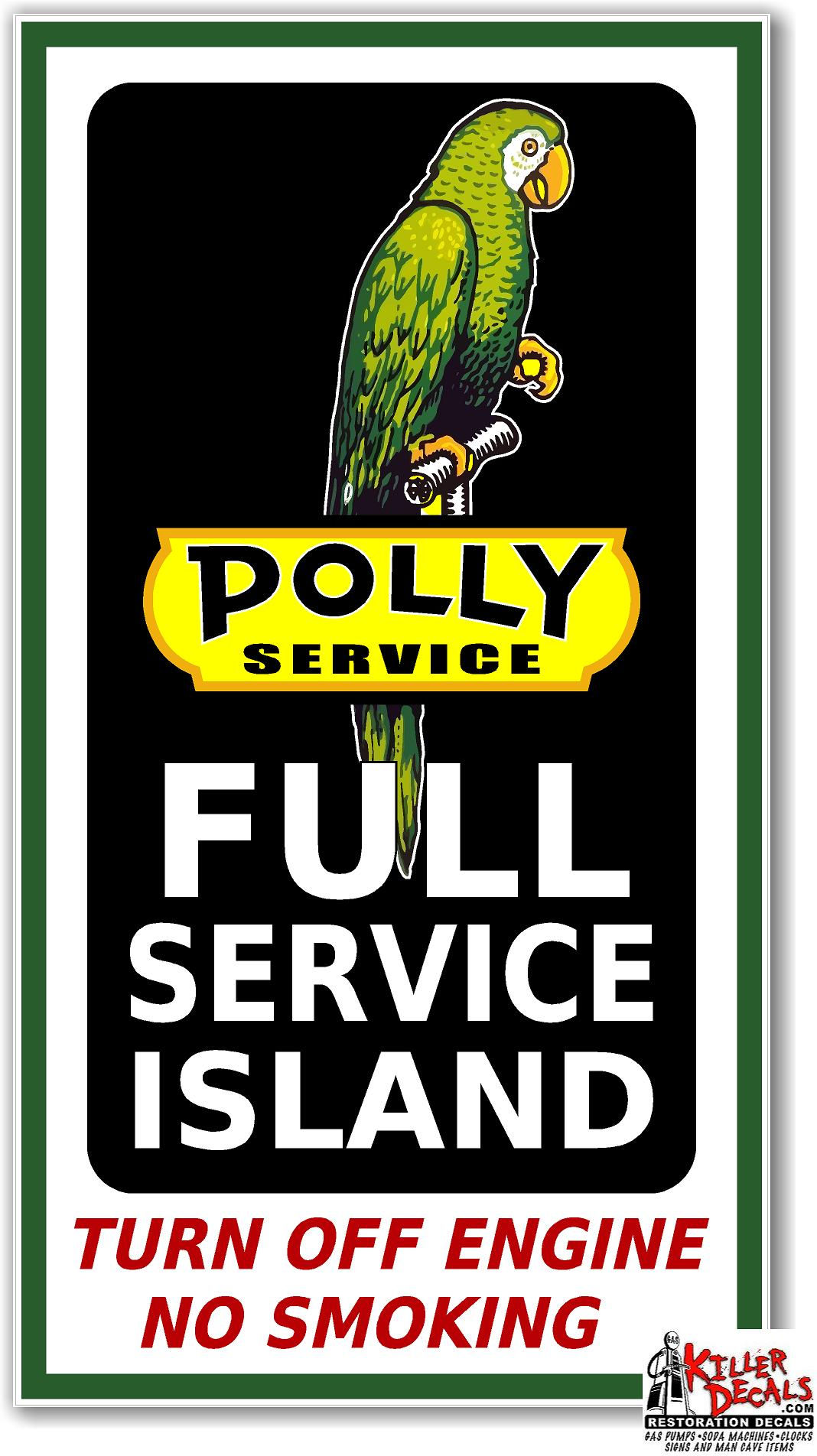(Poll-43) POLLY FULL SERVICE ISLAND DECAL