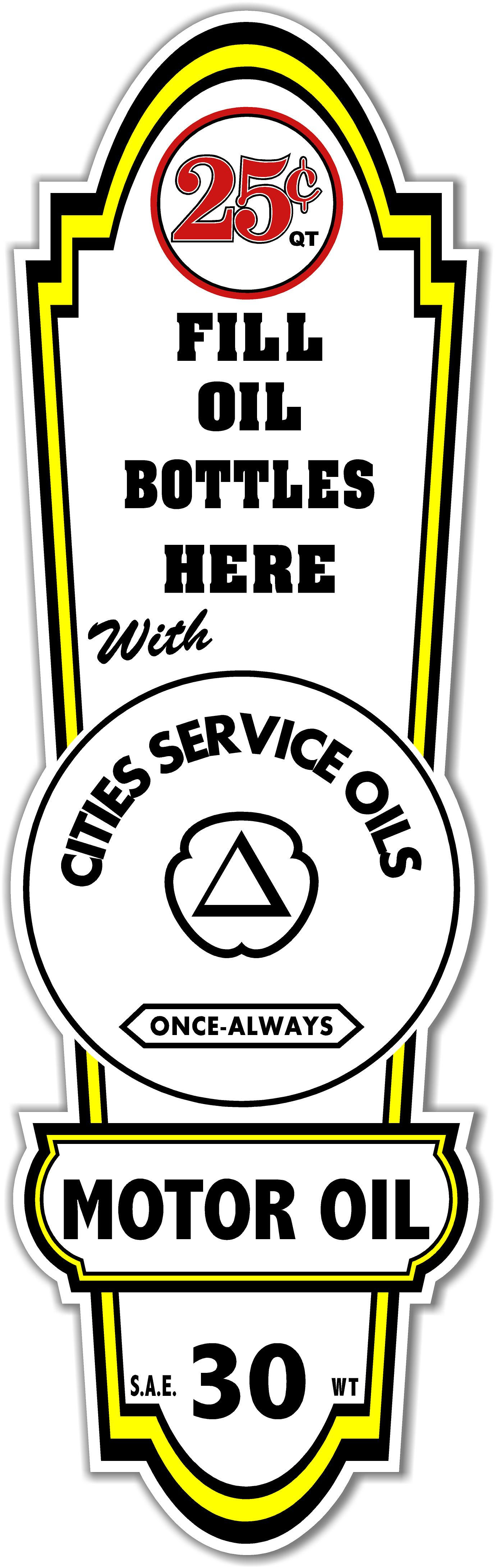 (CITIESSERVICE9) CITIES SERVICE LUBE DECAL