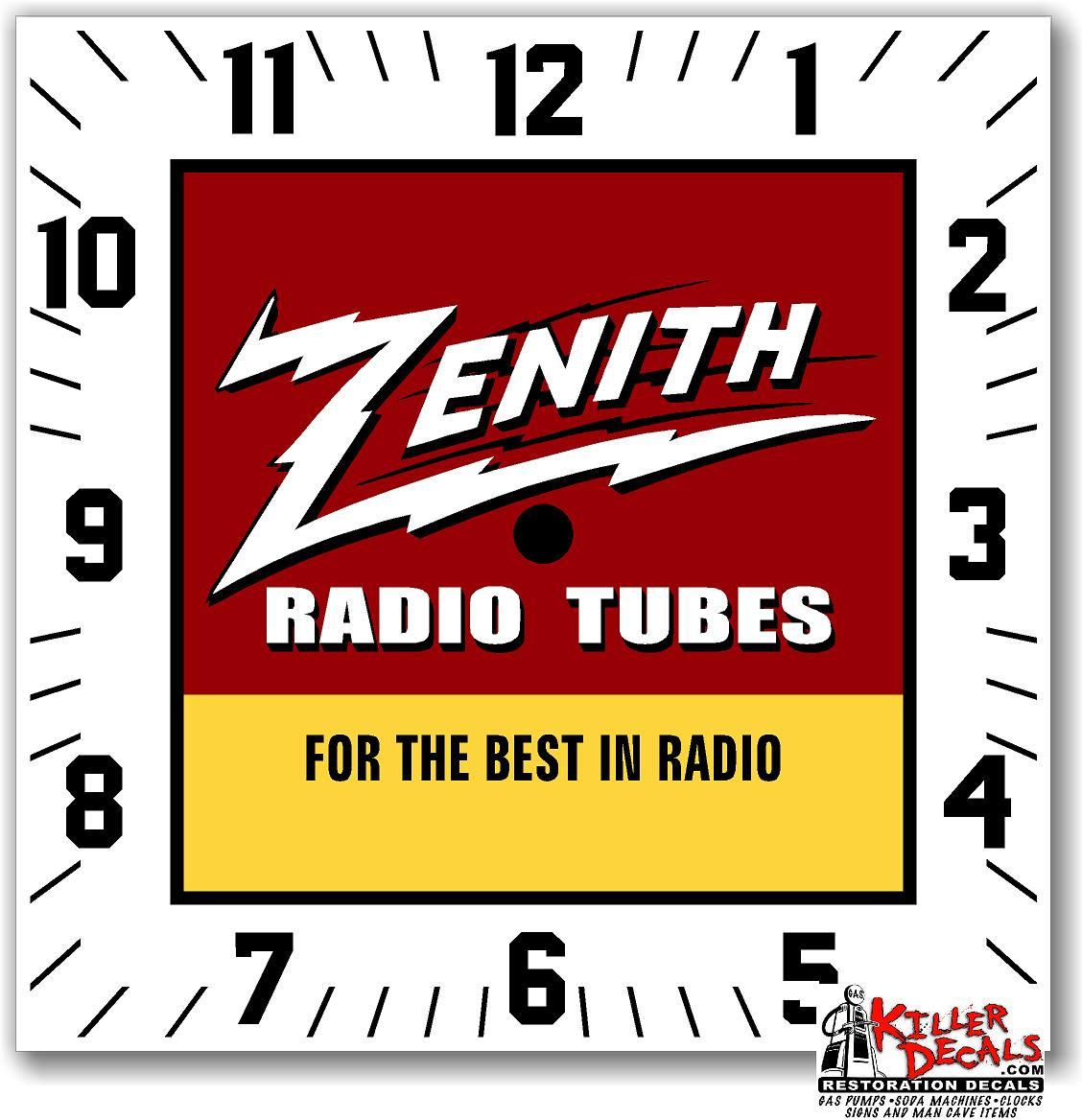 REPLACMENT ZENITH RADIO CLOCK FACE (ZENIT-100 SERIES)