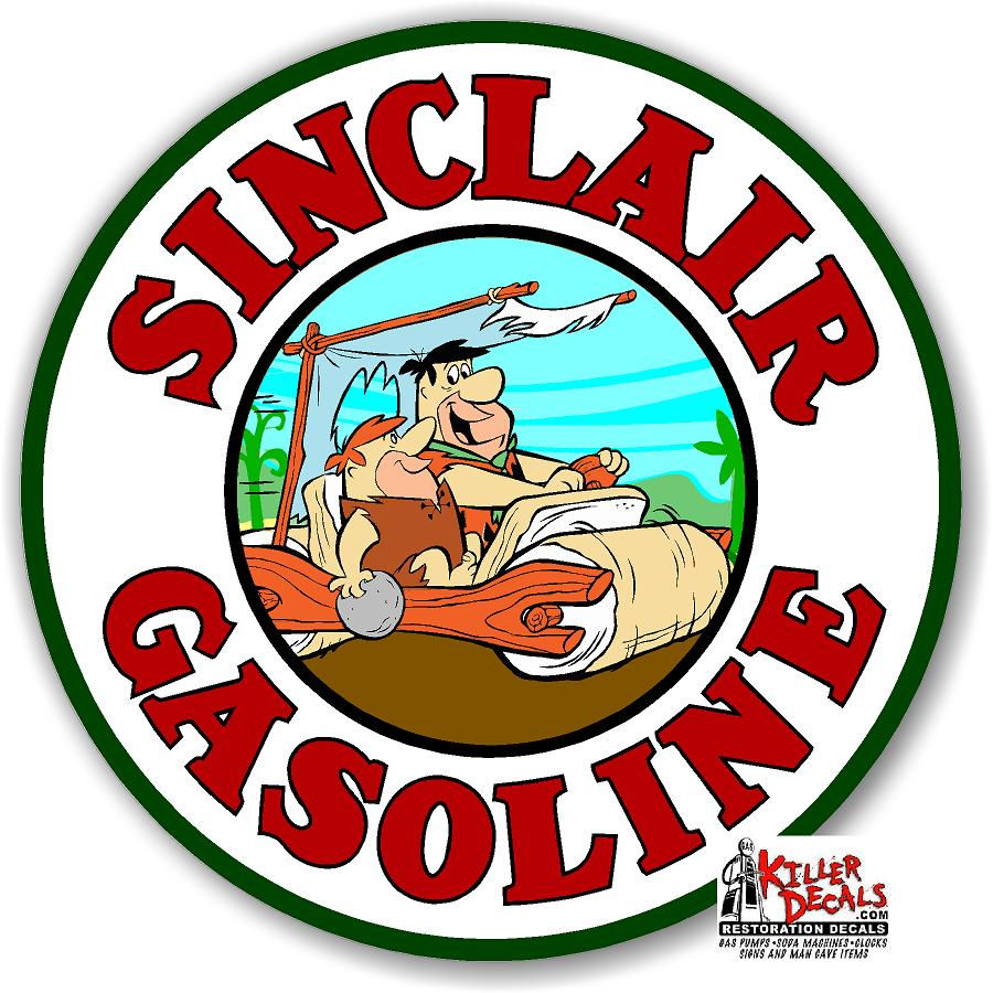 (SINC-81) SINCLAIR FLINSTONES GASOLINE DECAL