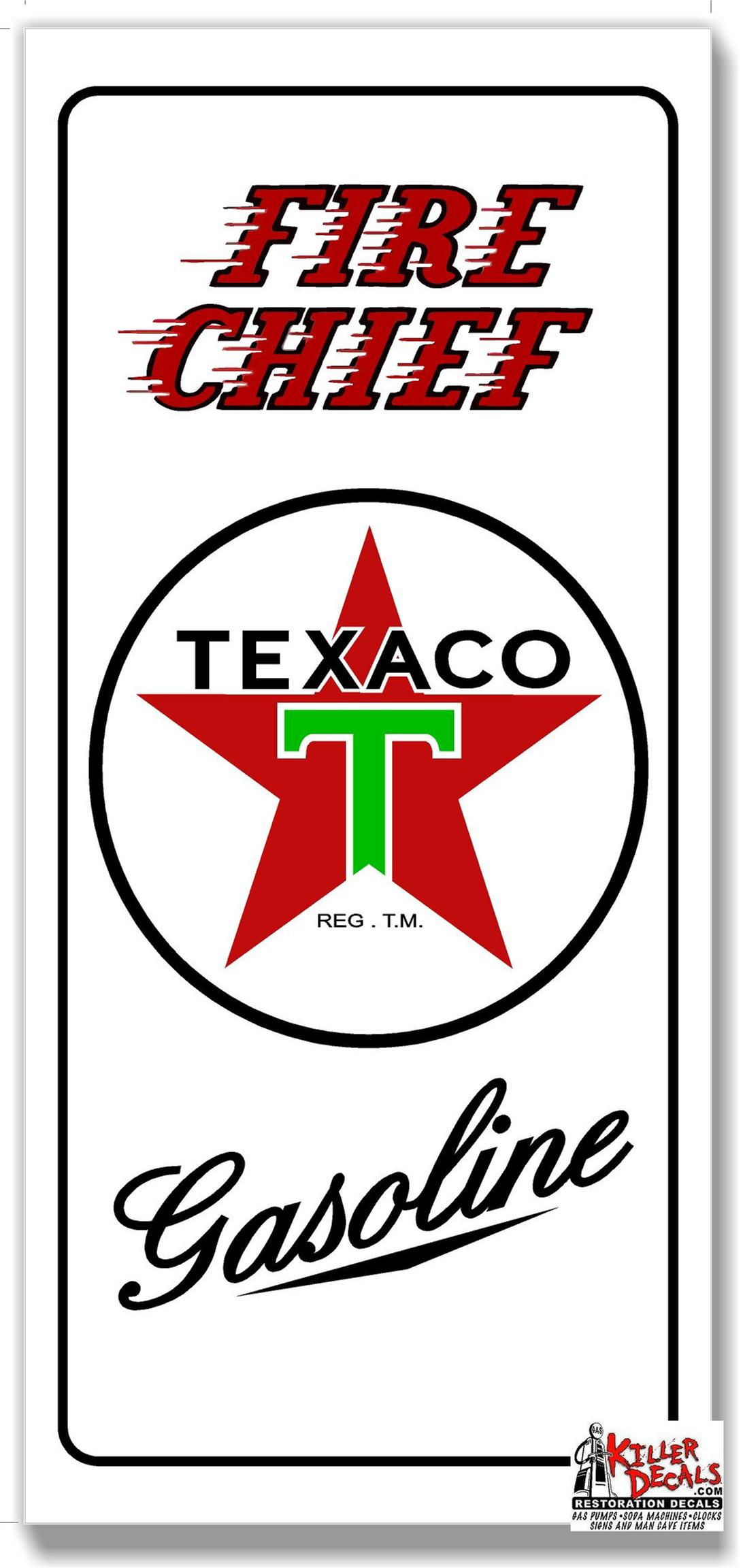 (Texa115) TEXACO GASOLINE DECAL