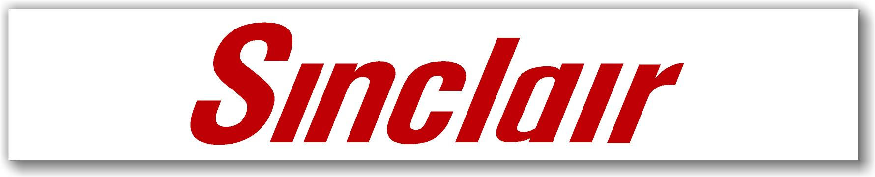 (SINC-98) SINCLAIR ADD GLASS DECAL - SOLID WHITE (24"X4.25")