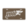 Logo Vanity License Plate Brown