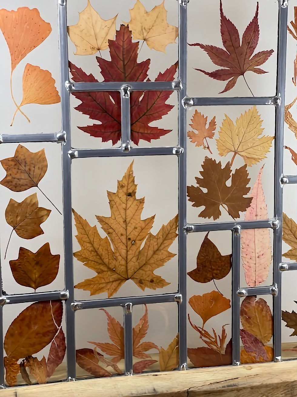 Thumbnail: Natural Forms Autumnal Leaded Panel