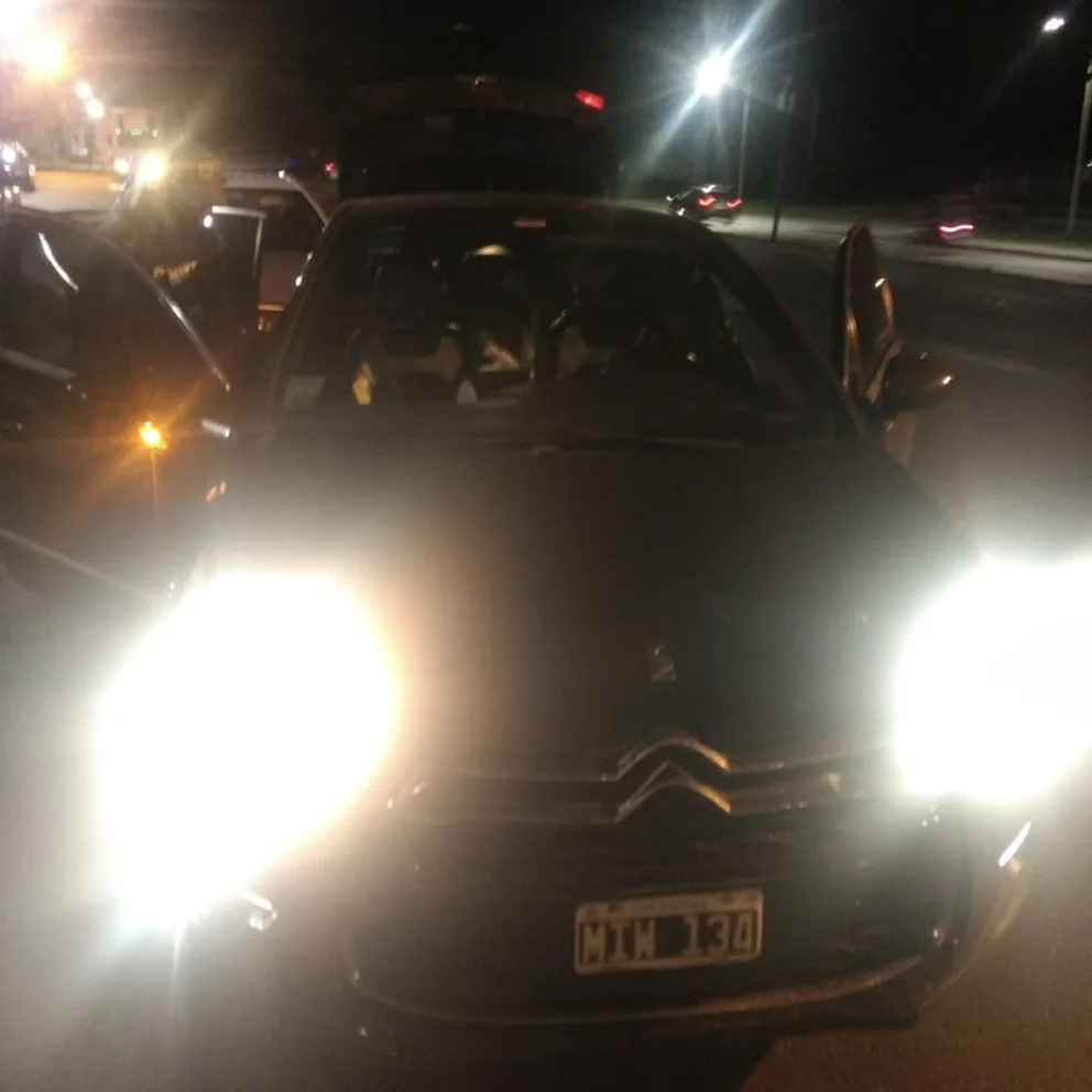 El auto en el que circulaba el sospechoso.