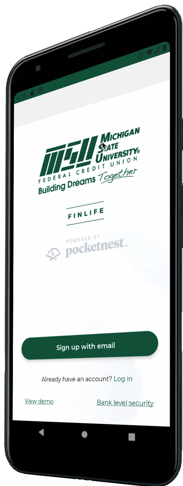 MSU Federal Credit Union white-labeled Pocketnest app