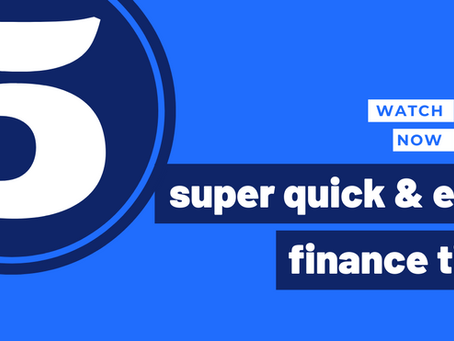🖐 Quick & Easy Finance Tips