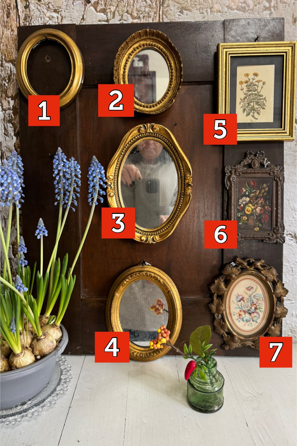 תמונה ממוזערת: מיני - מראה  ציורים עתיקים קטנים ראי לבחירה