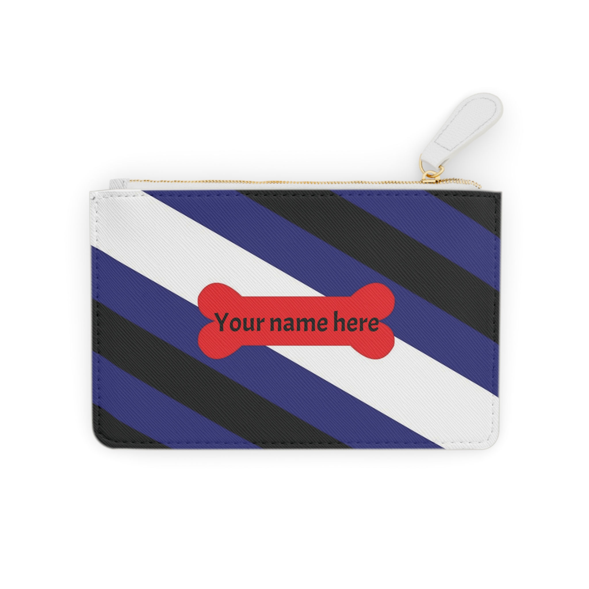 Personalized Pup Mini Zip Clutch (Cards & Cash)