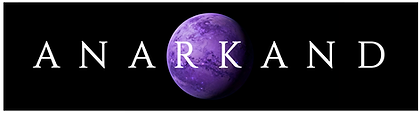 anarkand logo text over purple planet