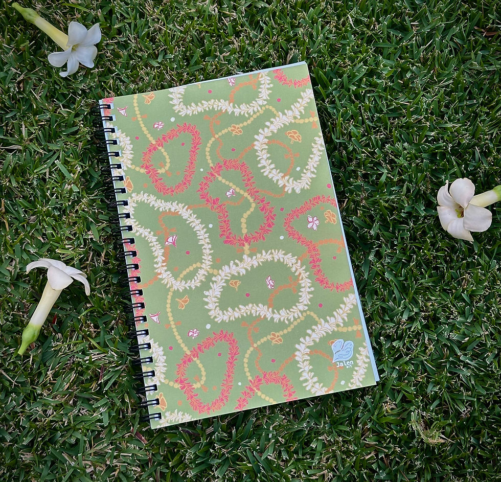 Thumbnail: Lei Party Notebook - Green & Blue