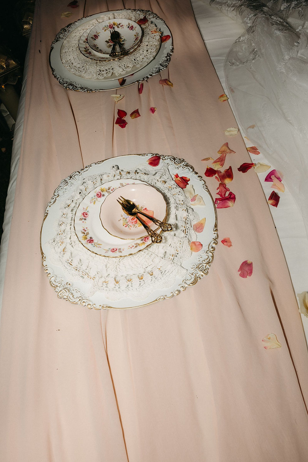 Thumbnail: White Decorative Charger Plate with Gold Embossed Edge