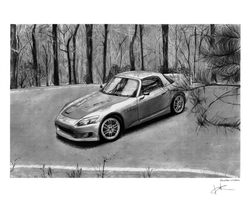 Honda S2000 Car Drawing
