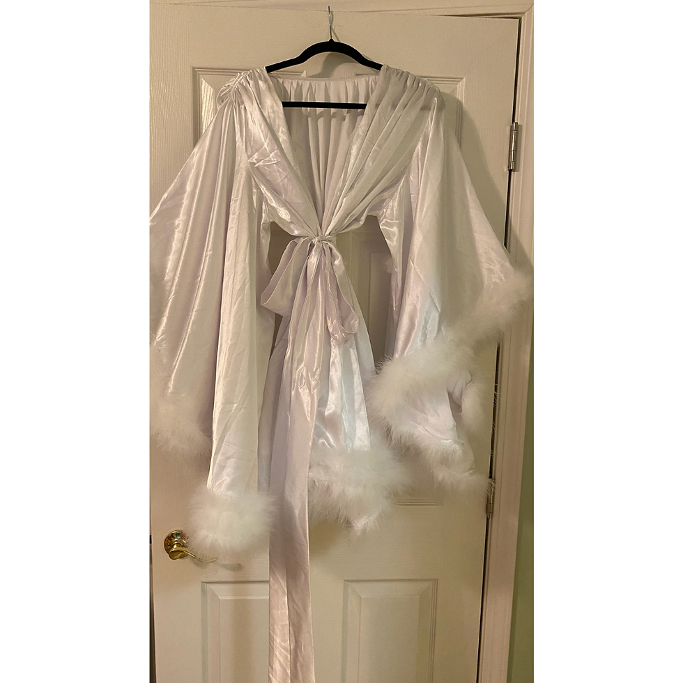 Satin Feather Robes Old Hollywood Glamou