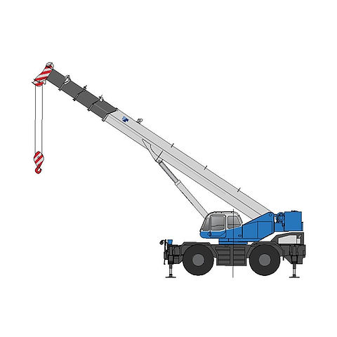 Compact crane 80 t Tadano GR-800EX dwg | Чертежи DWG