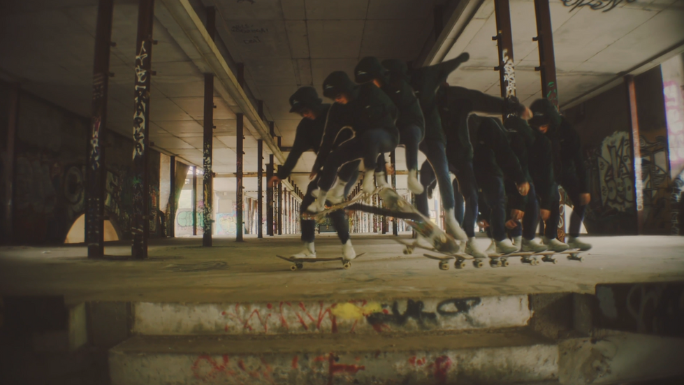 skateboarder who jumps