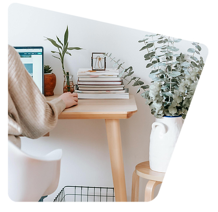 Virtual assistant desk setup with laptop – The Lemon Desk UK