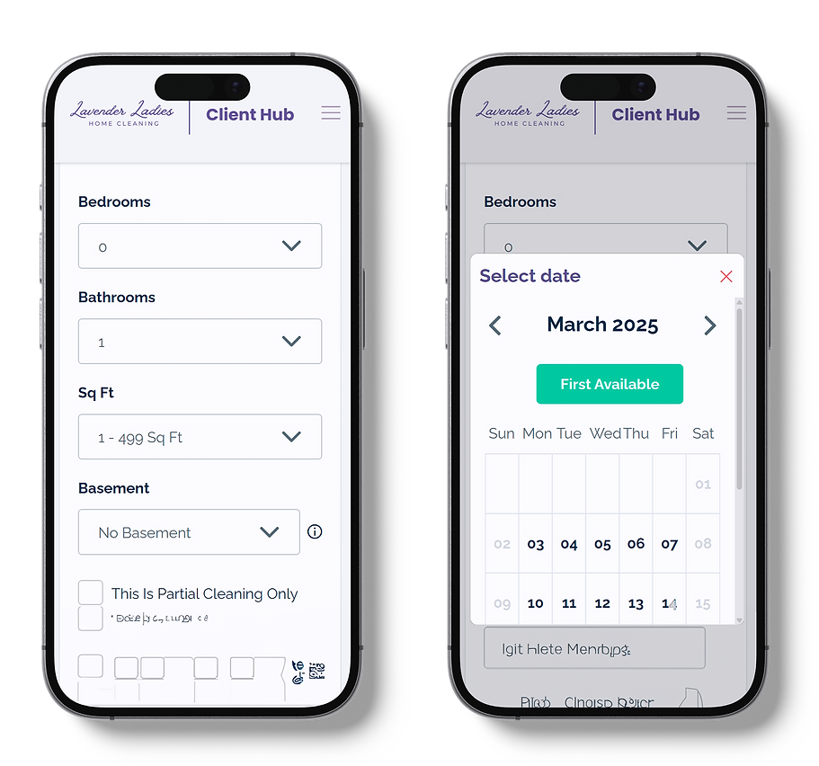 Lavender Ladies Client Hub Mobile