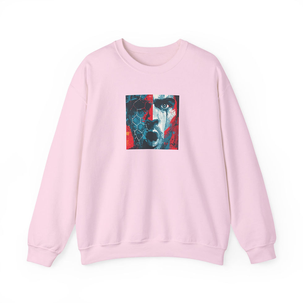 Thumbnail: Football Emotions Split-Face Abstract Art Sweatshirt 