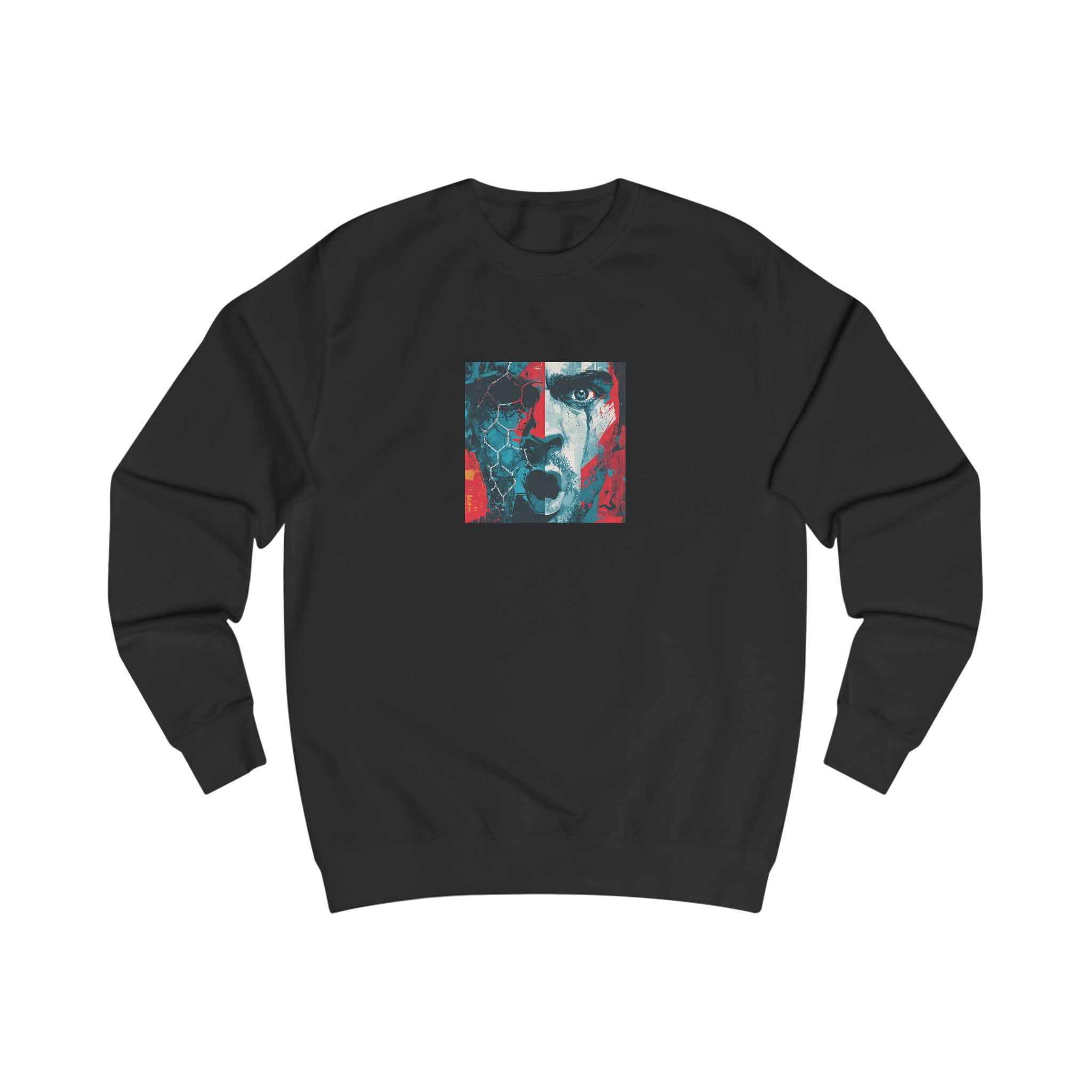 Football Emotions Split-Face Abstract Art Sweatshirt