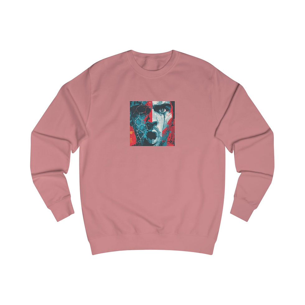 Thumbnail: Football Emotions Split-Face Abstract Art Sweatshirt