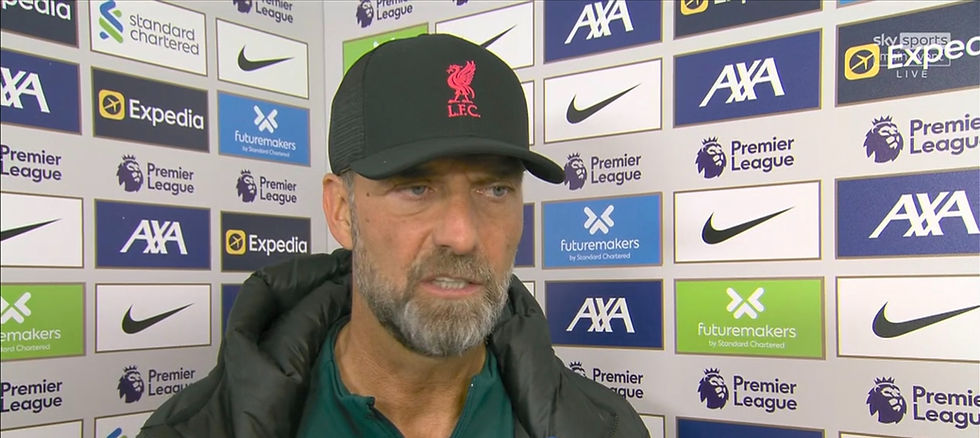 Jurgen Klopp issues rallying cry to his Reds, suggesting we will fight through the brutal season [Sky Sports Screen Shot]