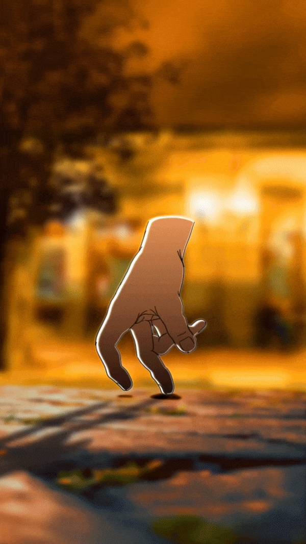 Gif Mano Caminando Noche Porteña