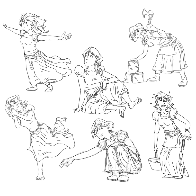 Poses Protagonista Personaje Secundario