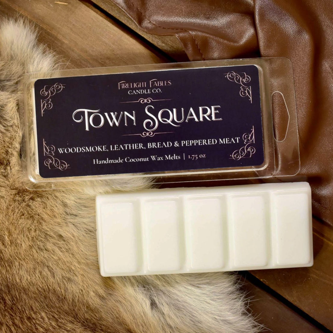 TTRPG ambiance candle featuring town square scents for immersive D&D sessions and city adventures