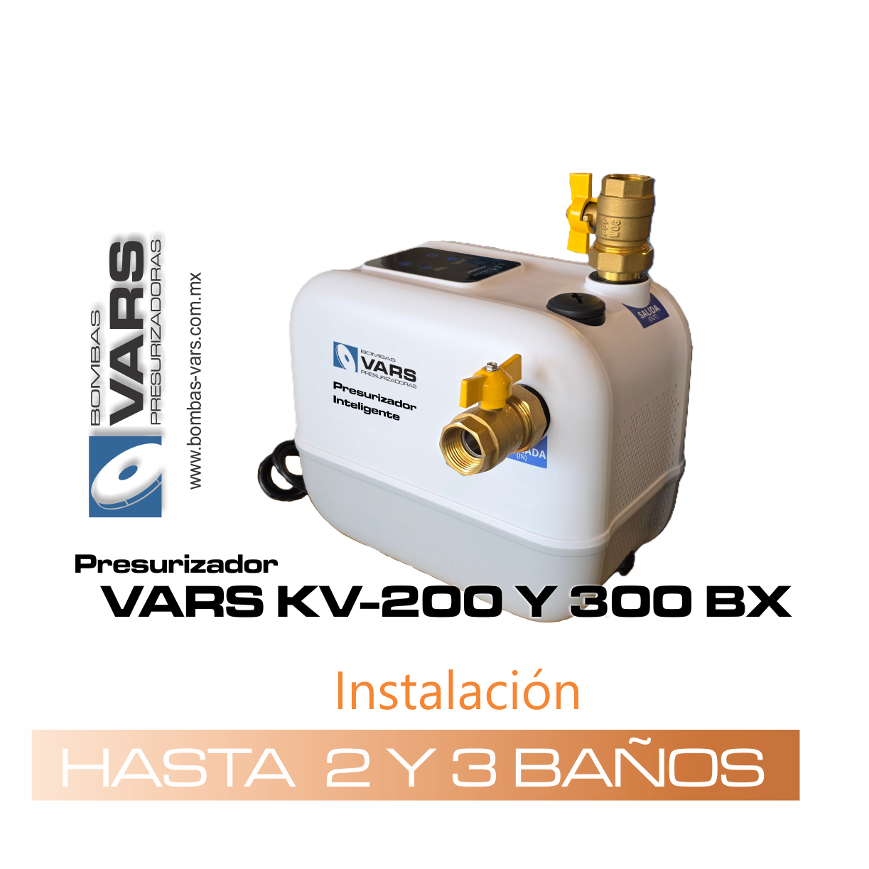 Presurizador VARS KV-200BX Y 300BX