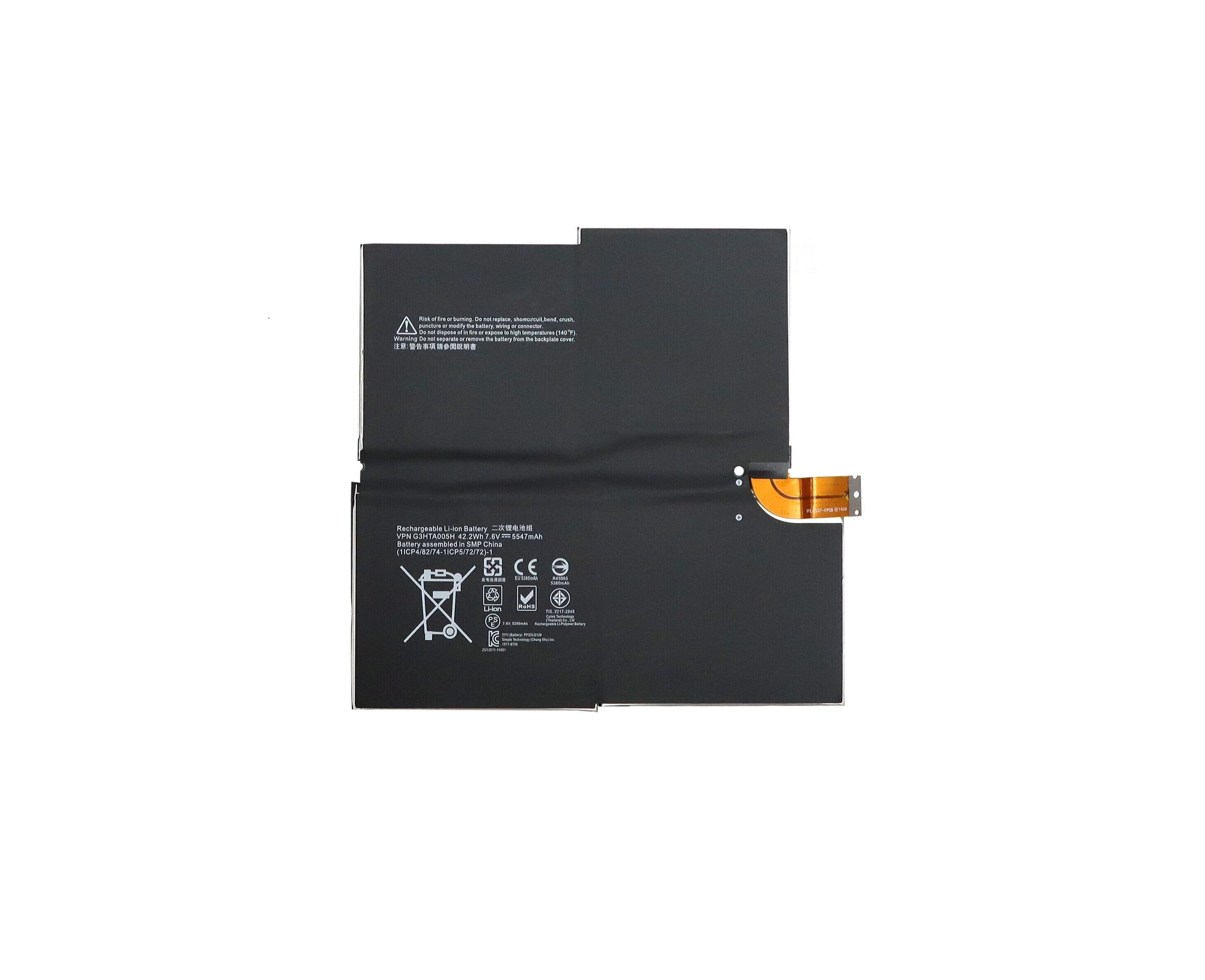 Battery for Microsoft Surface Pro 3 (1631) - G3HTA005H Front View