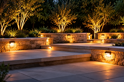 Warmly Lit Modern Stone Terraces.png
