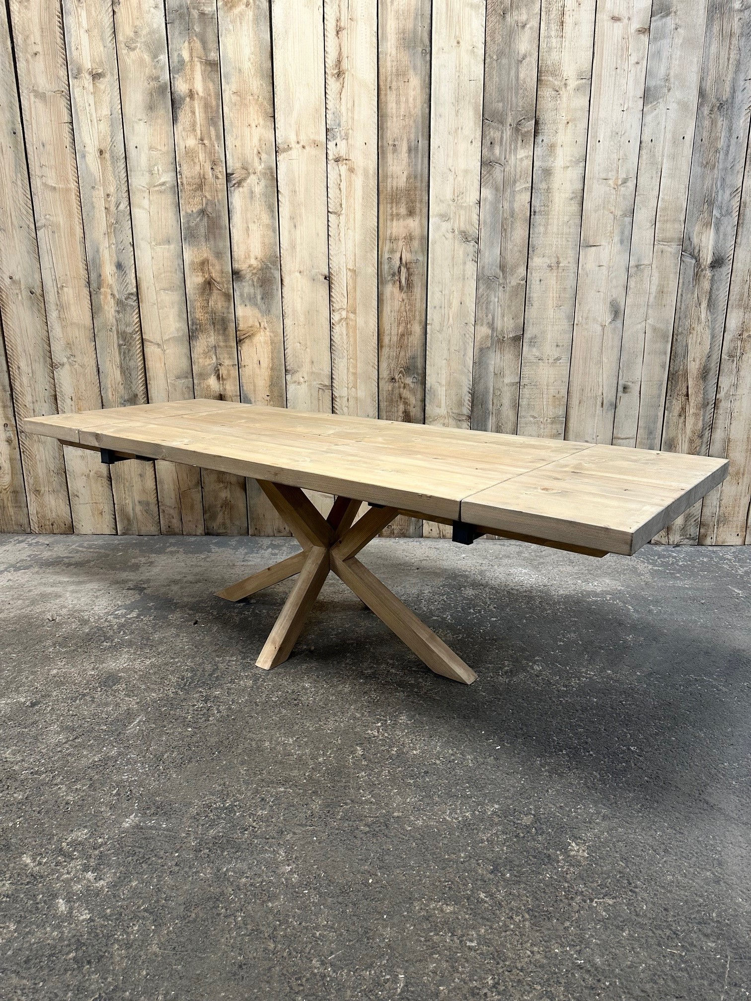 Reclaimed All Timber 6-10 Seater Spider Pedestal End Extending Table - 794