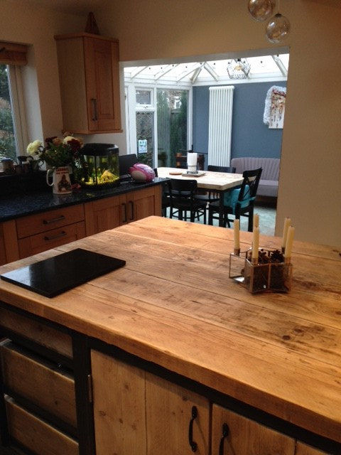 Thumbnail: Reclaimed Industrial Steel Kitchen Island Unit with Drawers & Cupboard 501